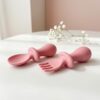 Kids Pink Spoon & Fork Set