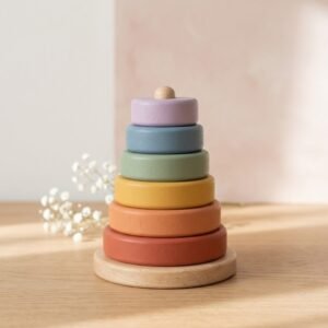 Rainbow Wooden Stacking Rings